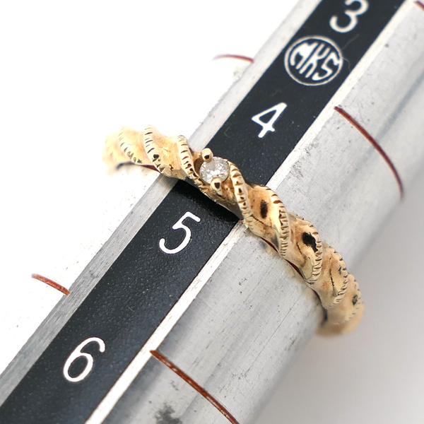 agete アガット K10 リング ダイヤモンド 0.01ct サイズ5号 agete アガット K10 リング ダイヤモンド 0.01ct サイズ5号