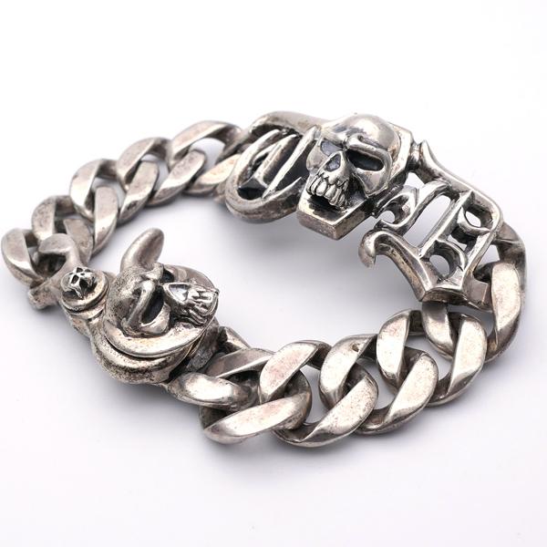 THIRTEEN DESIGNS サーティーンデザインズ スカル ブレスレット KBK-TD TD CLASSIC CHAIN BRACELET SILVER 送料無料 質屋つじの｜tsujinoshoten78｜02