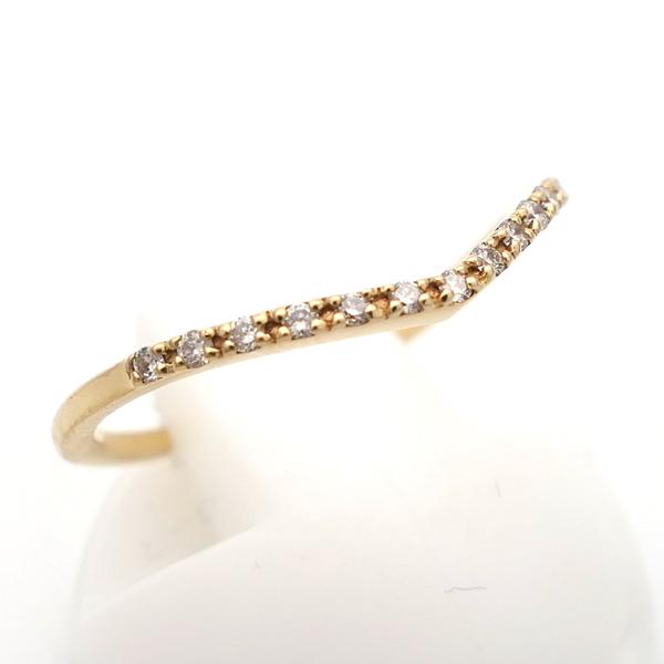 agete ハーフエタニティ V字 リング ダイヤモンド 0.06ct サイズ agete ハーフエタニティ V字 リング ダイヤモンド 0.06ct サイズ