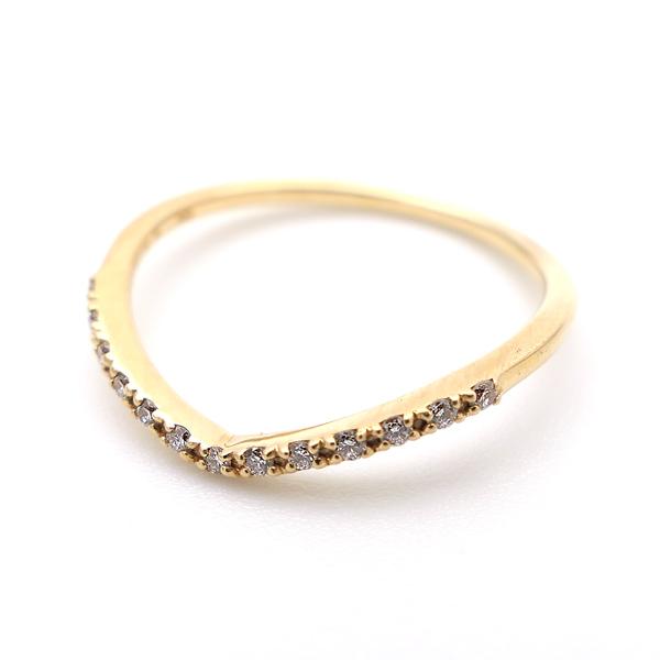 agete ハーフエタニティ V字 リング ダイヤモンド 0.06ct サイズ agete ハーフエタニティ V字 リング ダイヤモンド 0.06ct サイズ
