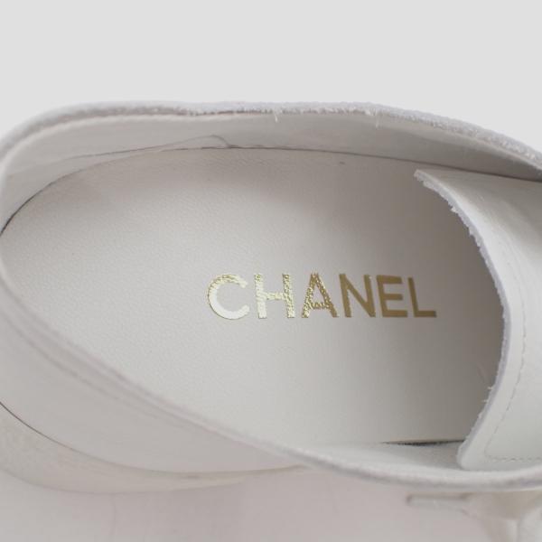 CHANEL スニーカー サイズ35 22cm相当 ホワイト 24P ココ G45560 CHANEL スニーカー サイズ35 22cm相当 ホワイト 24P ココ G45560