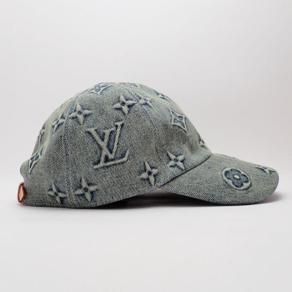 LOUIS VUITTON 美品 キャップ モノグラム ウォッシュドデニム M LOUIS VUITTON 美品 キャップ モノグラム ウォッシュドデニム M