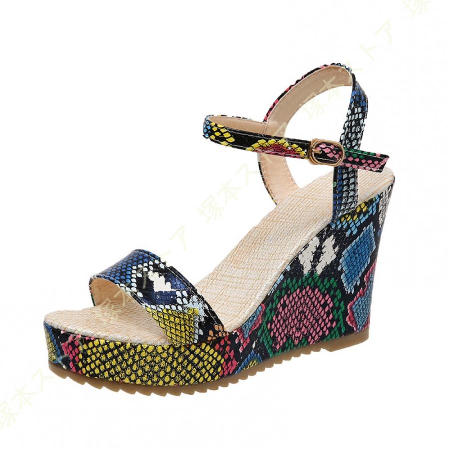 厚底 サンダル 夏 春 ウェッジソール ウェッジサンダル