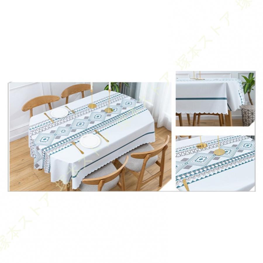 テーブルクロス 北欧 ビニール 撥水 楕円形 食卓カバー テーブル