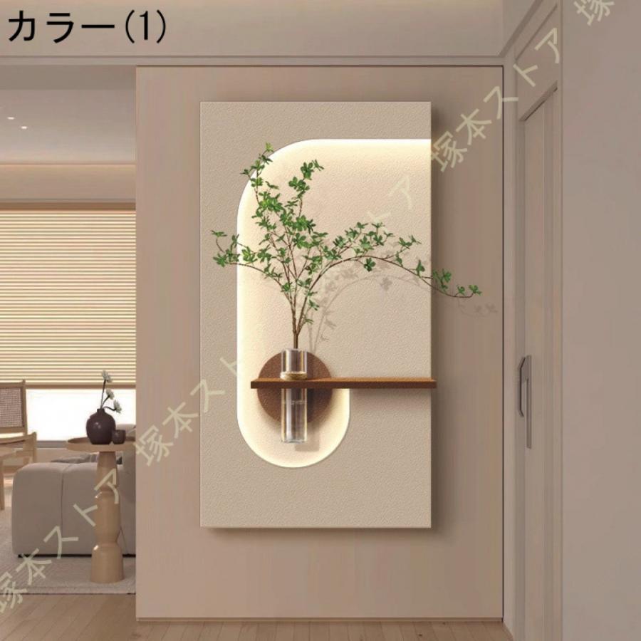 100v 壁掛けインテリア　アート　飾り 壁掛け 収納ラック 置き棚付き 装飾フレーム 侘寂風 装飾画 ウォール
