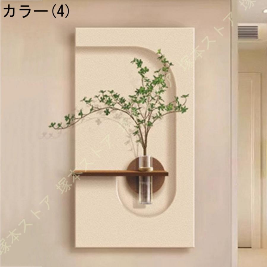 壁掛け 収納ラック 置き棚付き 装飾フレーム 侘寂風 装飾画 ウォール