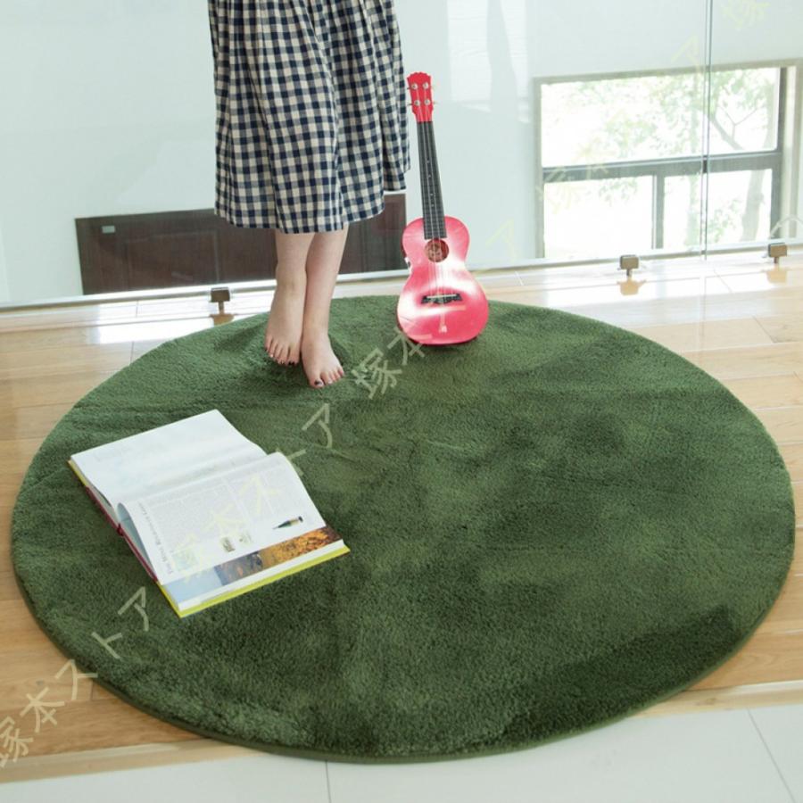 カーペット ラグ 円形 おしゃれ 絨毯 じゅうたん 無地 洗濯可能 洗える