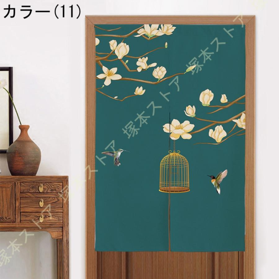 中華風 のれん 暖簾 花柄 鯉 蓮の葉 玉 柄 リビングルーム 台所用 トイレ 店舗用 目隠し 断熱 短い丈 厚手 ポリエステル 間仕切り 水墨画 間仕切りカーテン 花 |  | 23