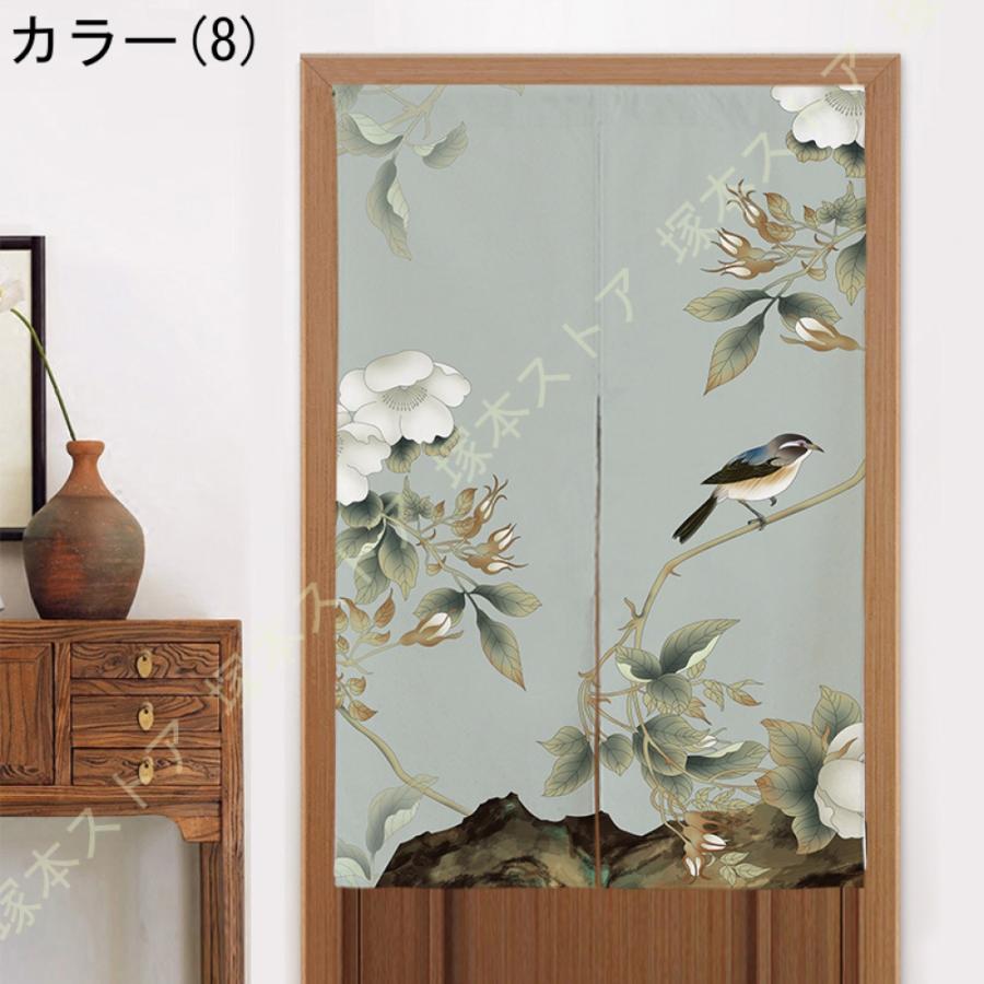 中華風 のれん 暖簾 花柄 鯉 蓮の葉 玉 柄 リビングルーム 台所用 トイレ 店舗用 目隠し 断熱 短い丈 厚手 ポリエステル 間仕切り 水墨画 間仕切りカーテン 花 |  | 20