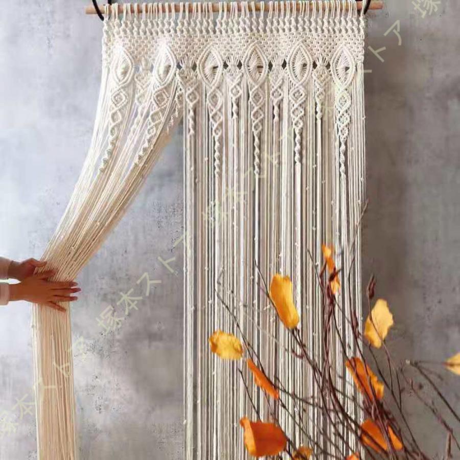 吊り下げタペストリー のれん 壁掛け ボヘミアン風 コットン 天然素材