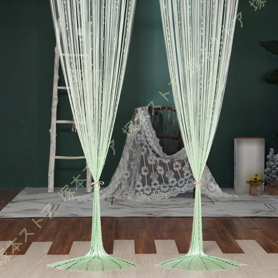 ひものれん 紐のれん ストリングカーテン ビーズ カーテン 水晶