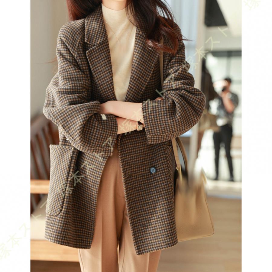 ショートコート レディースウール テーラードコート ジャケット