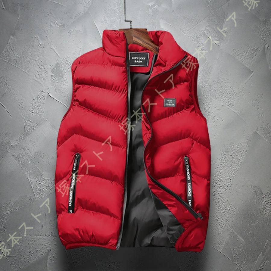 ダウンベスト メンズ ベスト 中綿ベスト ノースリーブ アウター 冬