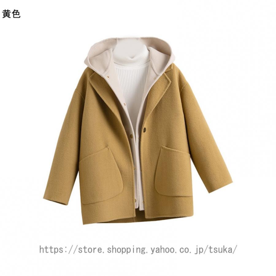 コート ジャケット ステンカラーコート ウール レディース 長袖
