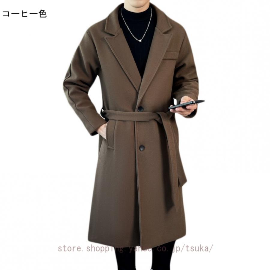 チェスターコート メンズ テーラードジャケット スタンドカラー ロングコート ウール ジャケット ウールコート ロング丈 ジャケット ウール コート_6