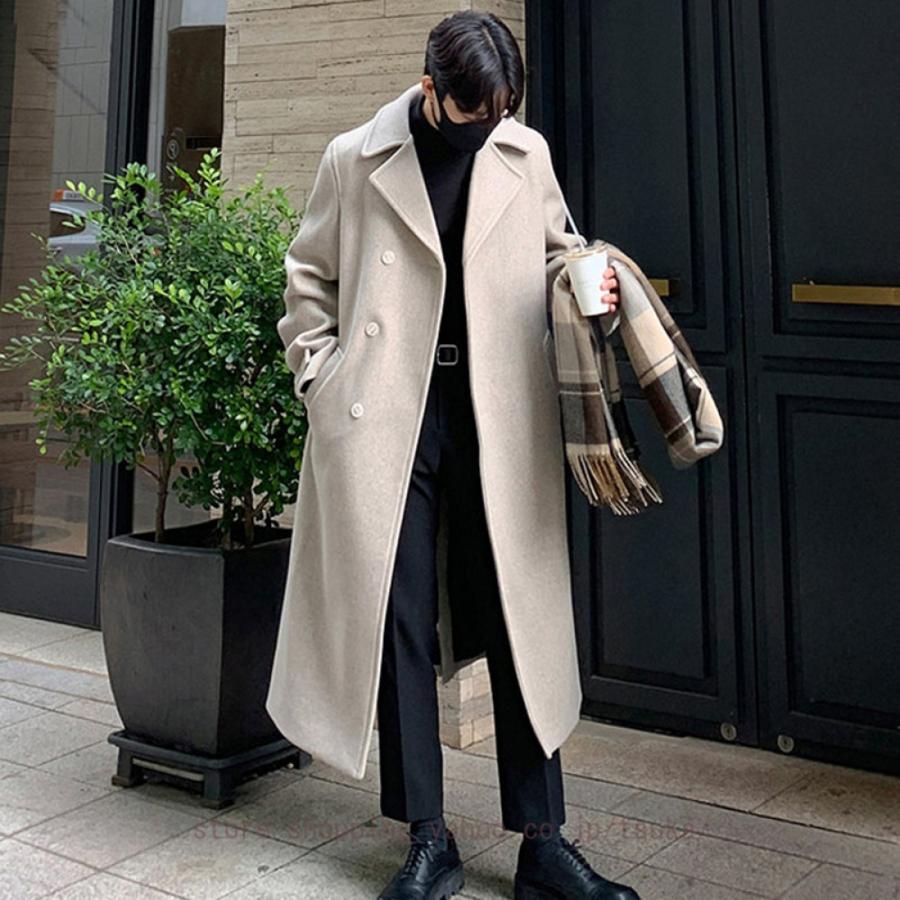 チェスターコート メンズ 長袖 ロング丈 ビジネスコート ロングコート