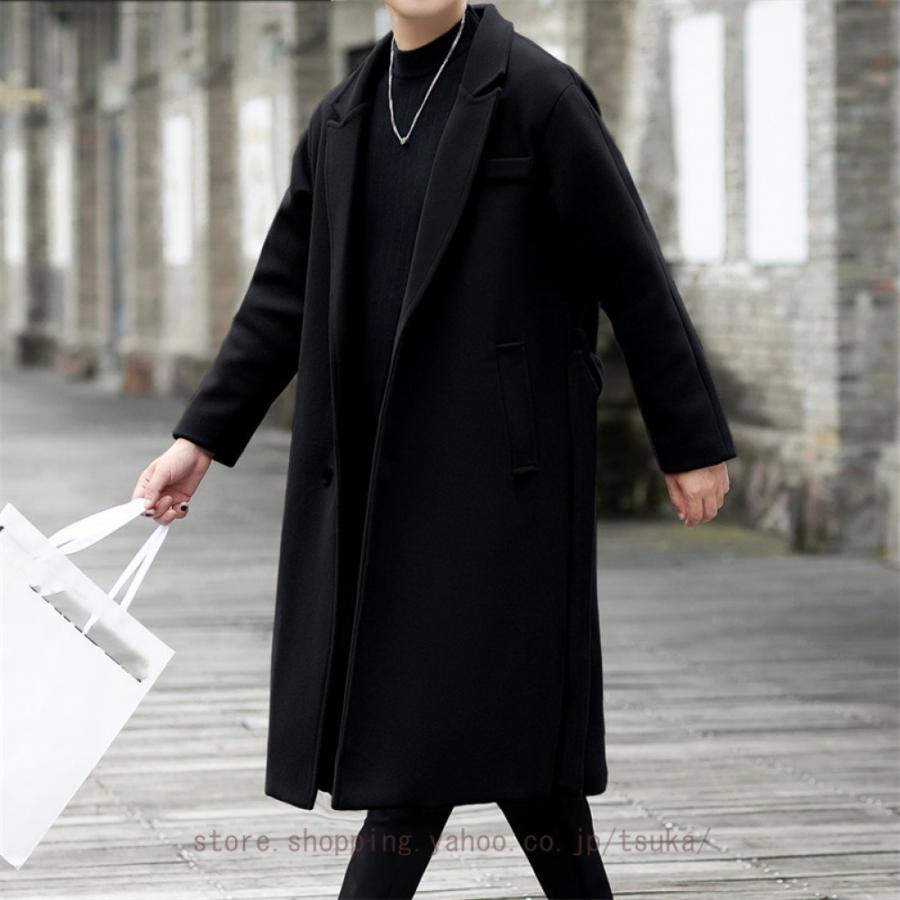 コート メンズ ロング ジャケット チェスターコート 大きいサイズ ウール 無地 秋冬 ビジネス 暖かい 紳士服 冬コート 厚手 防寒着 ロングコート アウター_22