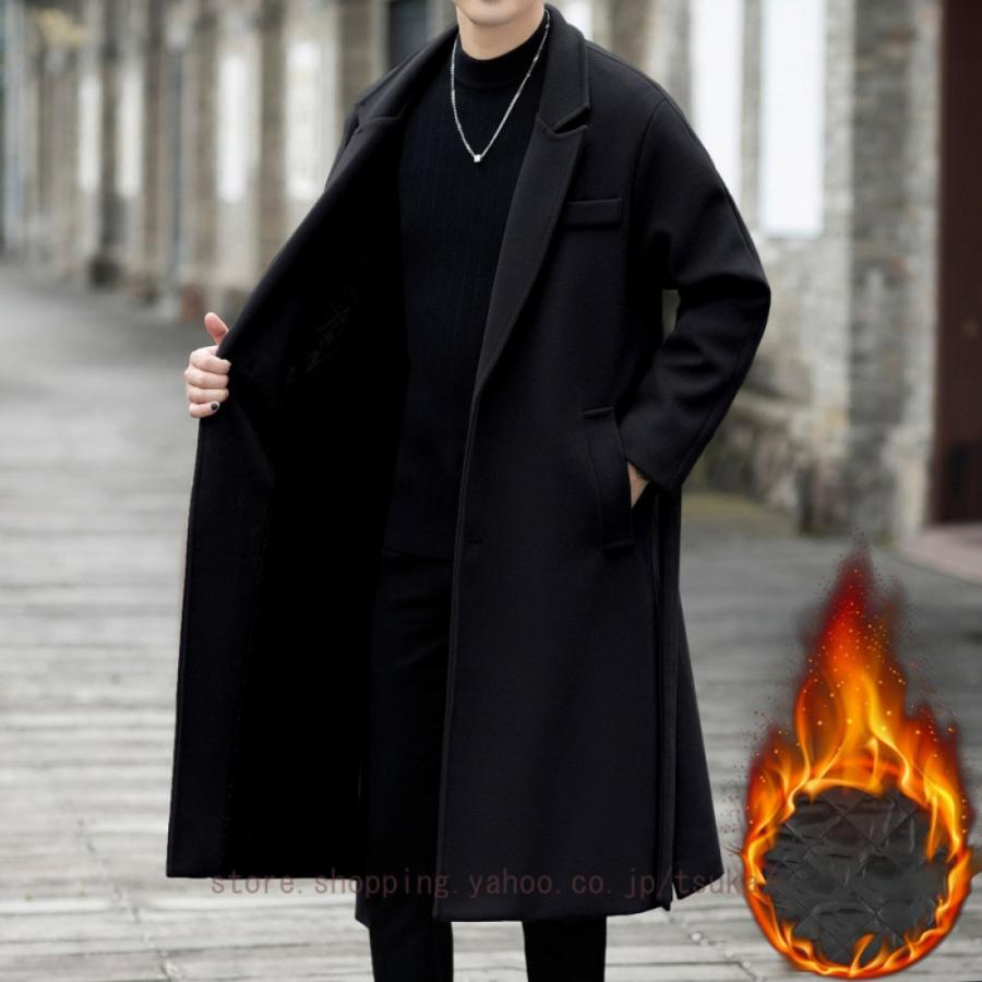 コート メンズ ロング ジャケット チェスターコート 大きいサイズ ウール 無地 秋冬 ビジネス 暖かい 紳士服 冬コート 厚手 防寒着 ロングコート アウター_23