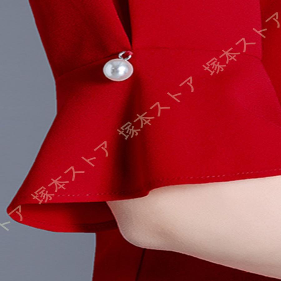 レディース 無地 半袖 ブラウス 蝶結び フレア袖 夏 シフォン シャツ 無地 ゆったり 着痩せ カットソー トップス 夏 カジュアル 通勤 オフィス風 ワイシャツ |  | 16