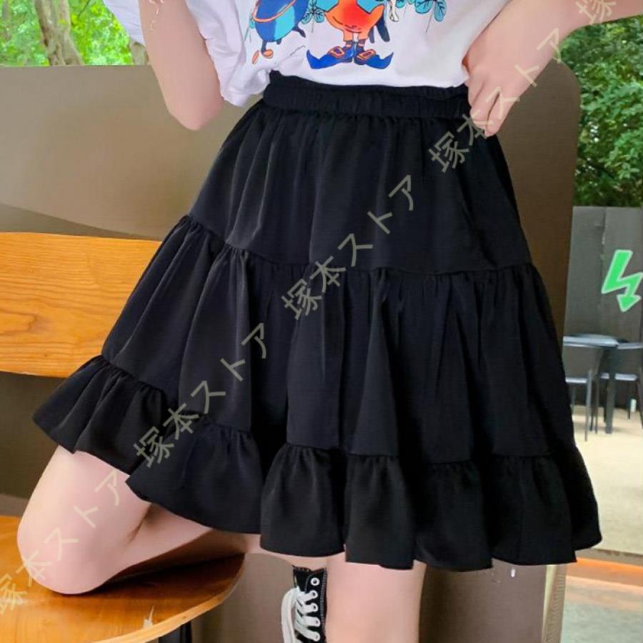 ネイビー フリル付き スカート・スコート スカート キッズ インナーパンツ付き テニススコート フレア