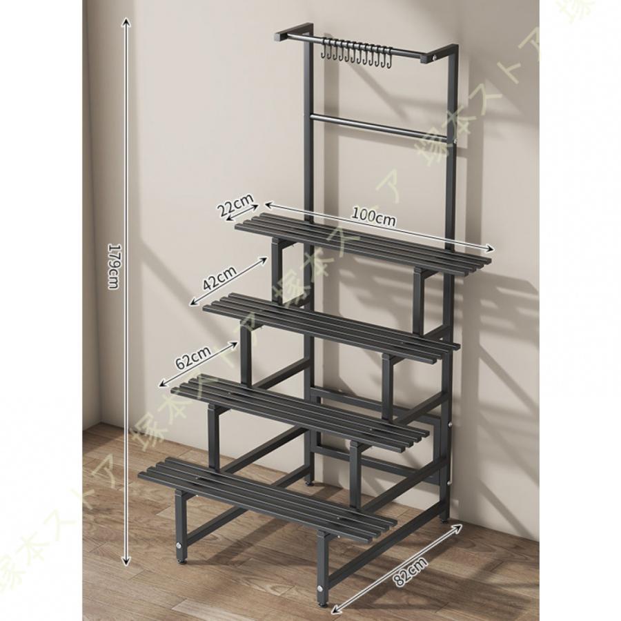 プランタースタンド アイアン 鉄製 ガーデンラック 屋外 錆び