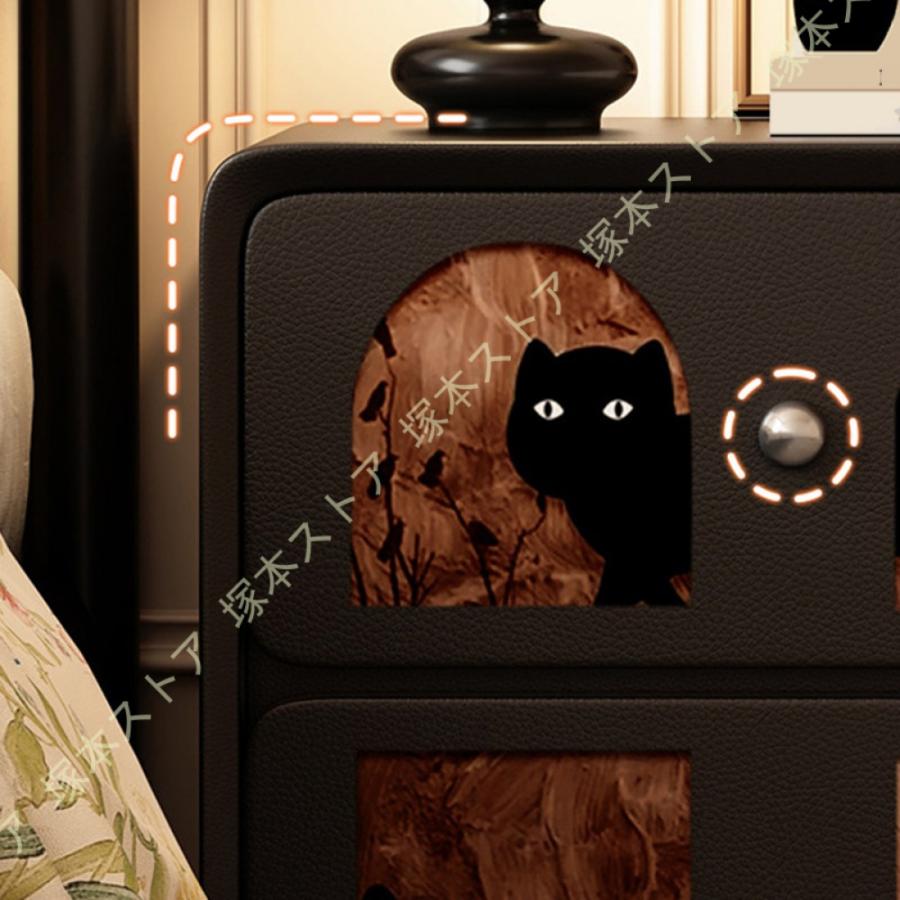 サイドテーブル 無垢材の引き出し ベッドサイドテーブル 省スペース設計 収納引き出し付き木製ナイトスタンド 小型 小規模住宅向けの設計 完成品 組立不要_15