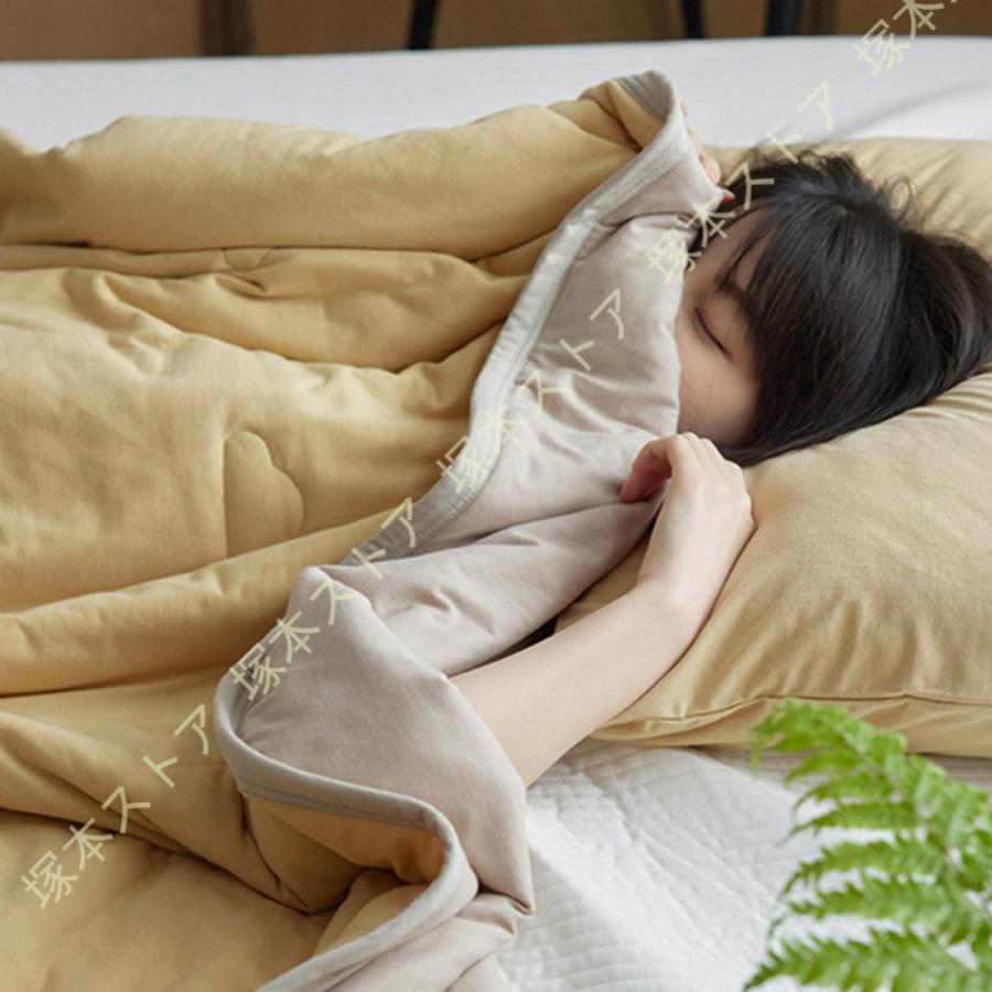 肌掛け布団 キルトケット エアコン対策 夏用掛け布団 抗菌・防ダニ 夏用 水洗い加工 柔らかい肌ざわ シングル ふんわりとろける肌触り 接触冷感_33