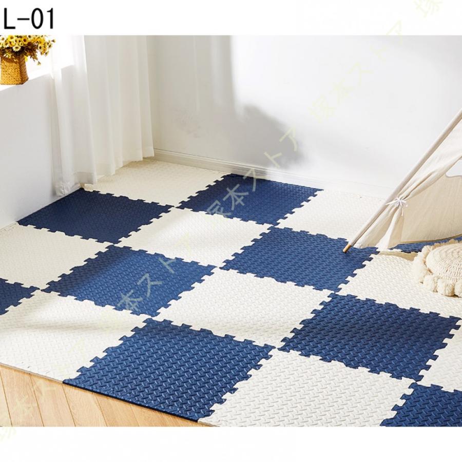 ジョイントマット 30cm 60cm おしゃれ かわいい カラフル カーペット サイドパーツ付き セット フロアマット プレイマット ラグマット 断熱 赤ちゃん 防音 出産祝い 60cm