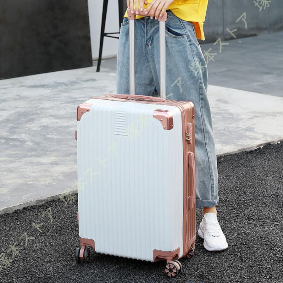 軽量 キャリーバッグ 耐衝撃 静音 キャリーケース スーツケース TSA レディース 女子旅 大型 連休 機能搭載 360度回転 ファスナー 軽い ハード かわいい_14