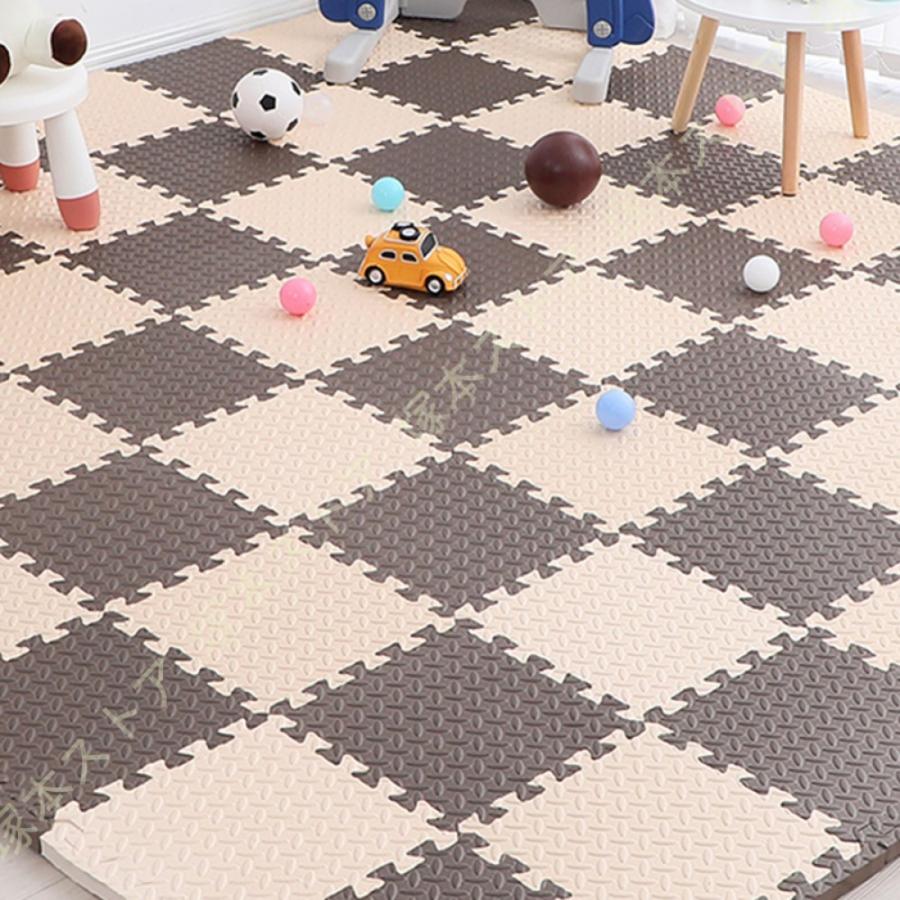 極厚2.5cm 大判 ジョイントマット 25cm サイドパーツ付 単色 床暖房