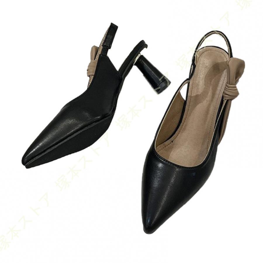 新品未使用ブラックパンプス　ハイヒール22.5 厚底 パンプス 太ヒール 9センチ ヒールパンプス ハイヒール 低