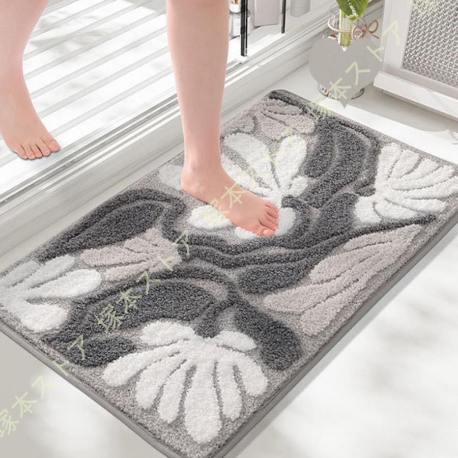 バスマット 速乾 吸水 お風呂マット 洗える 柔らかい 滑り止め 快適