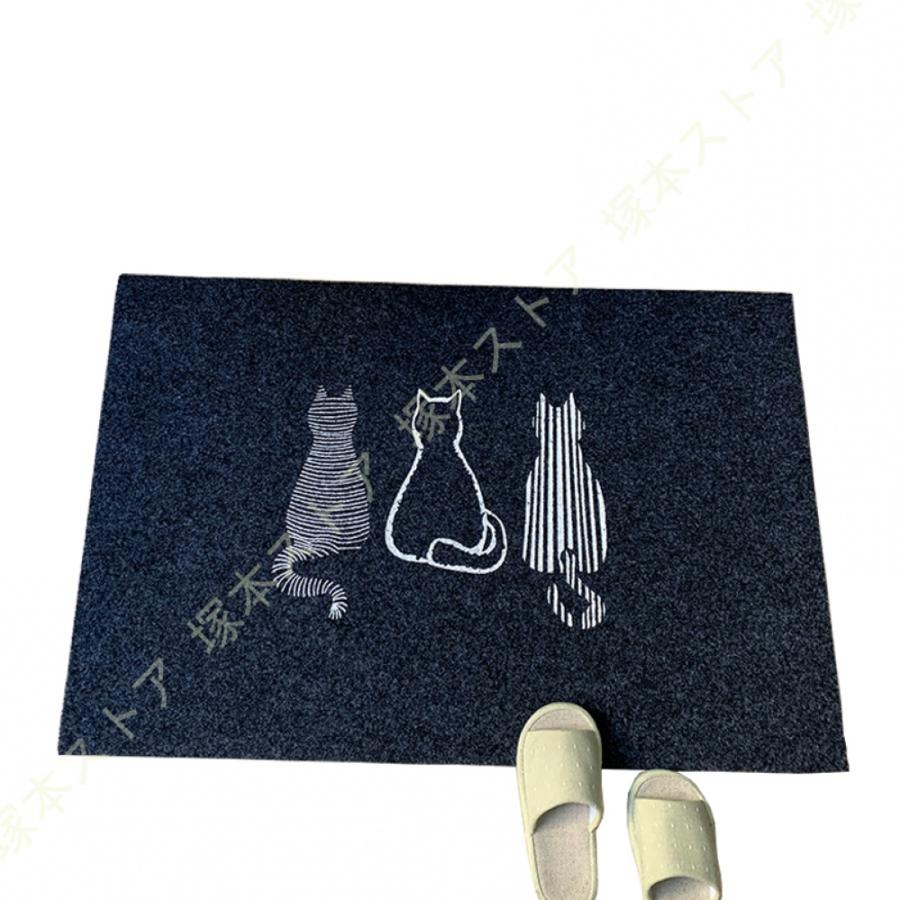 ドアマット 玄関 業務用 エレベーター 汚れ落とし 階段マット 学校 ホテル 滑り止め 泥除け ねこ柄 無地 薄型 オフィス用 会社 屋内屋外兼用 吸塵性 吸水性 |  | 04