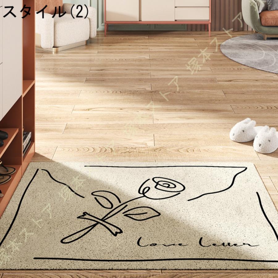 玄関 マット 屋外 泥落とし 室内 かわいい おしゃれ 洗える 大判 ズレ