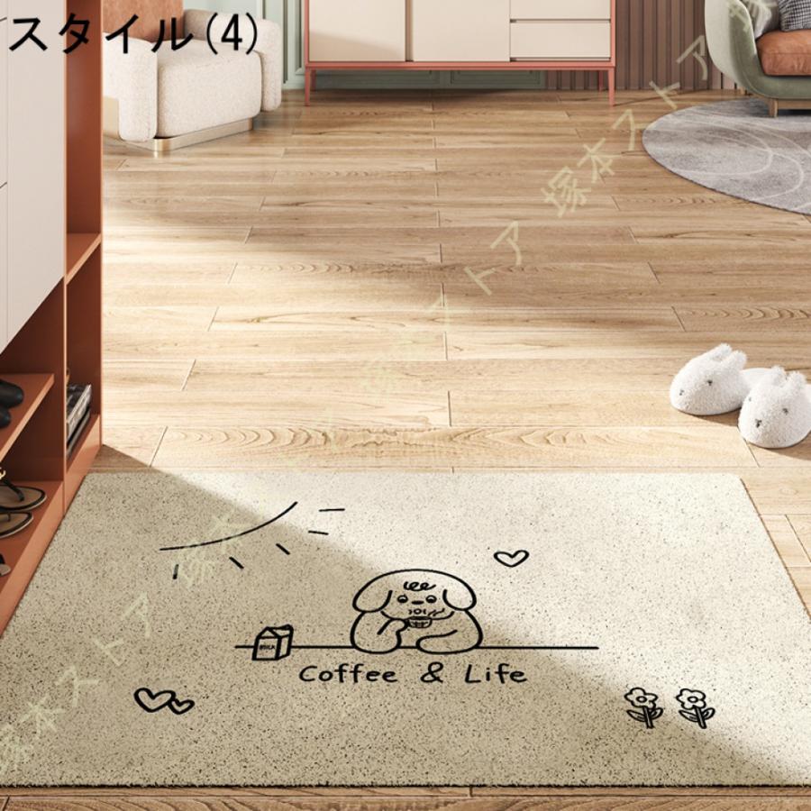 玄関 マット 屋外 泥落とし 室内 かわいい おしゃれ 洗える 大判 ズレ