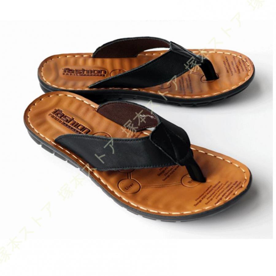 メンズ レザー サンダル トングサンダル ビーチサンダル リゾート
