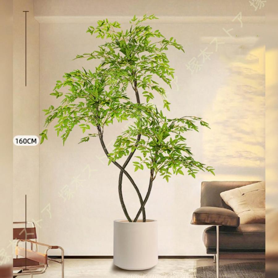 金属製 樹木デザイン 装飾品　花鉢　骨董 フェイクグリーン 造花 北欧 鉢植え 室内 リビング装飾 客間 店舗