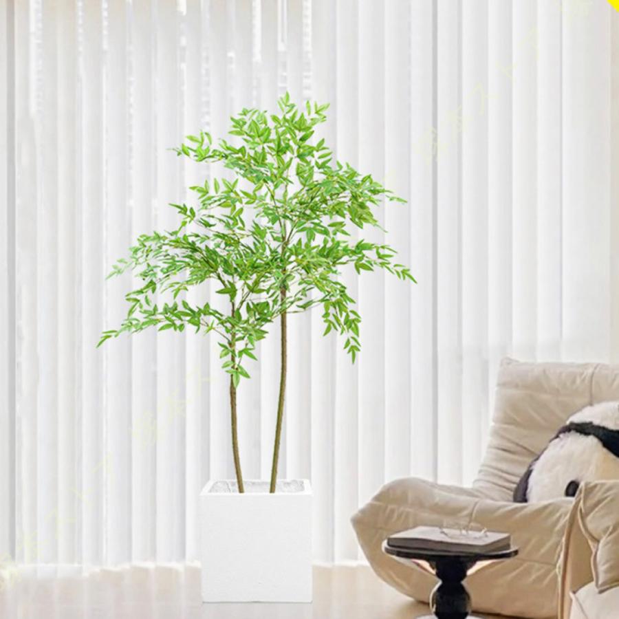 竹 人工観葉植物 フェイクグリーン 大型 人工ヤシの木 人工鳥 楽園の木