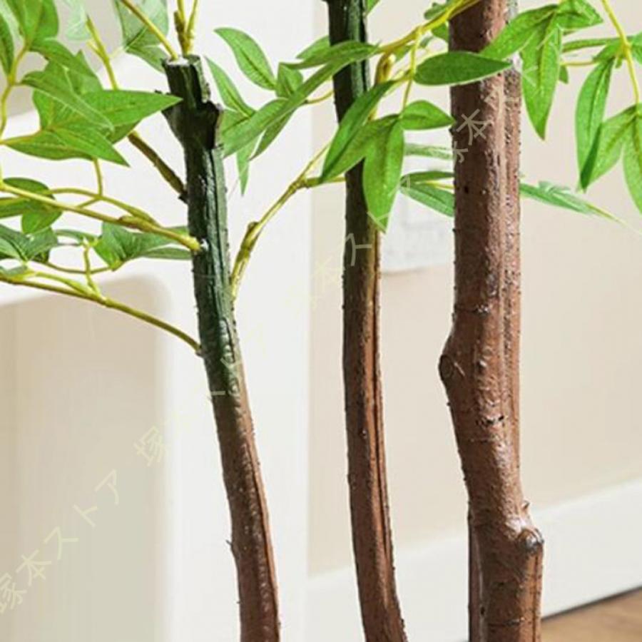 竹 人工観葉植物 フェイクグリーン 大型 人工ヤシの木 人工鳥 楽園の木
