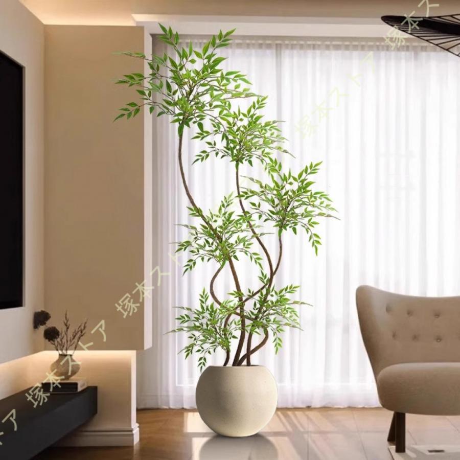 南天竹 人工観葉植物 大型 本物そっくり 高さ160cm 常緑樹 フェイクグリーン 室内 家庭 日よけバルコニー ベランダ 現代的な装飾 明るく爽やか 枯れないの画像