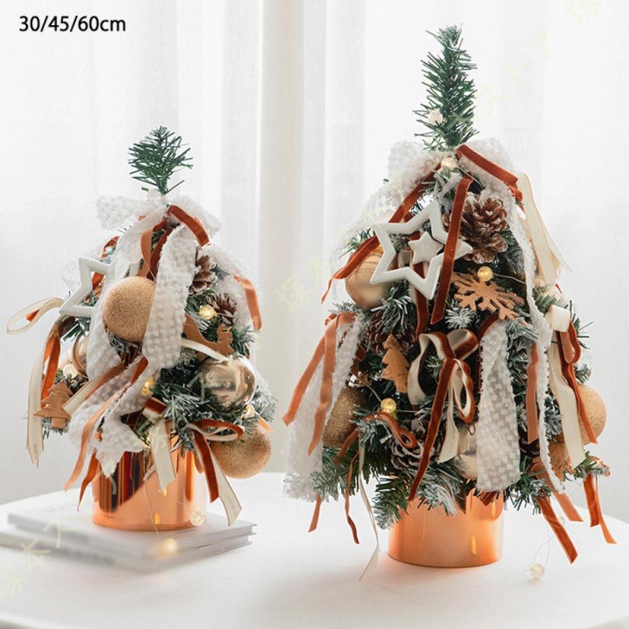 針葉樹 クリスマスツリー 小型 卓上 スノークリスマスツリー ミニ 卓上 ツリー ライト付き キラキラ DIY可能 部屋 商店 ご自宅用 ショップ用 店舗用 雰囲気_8
