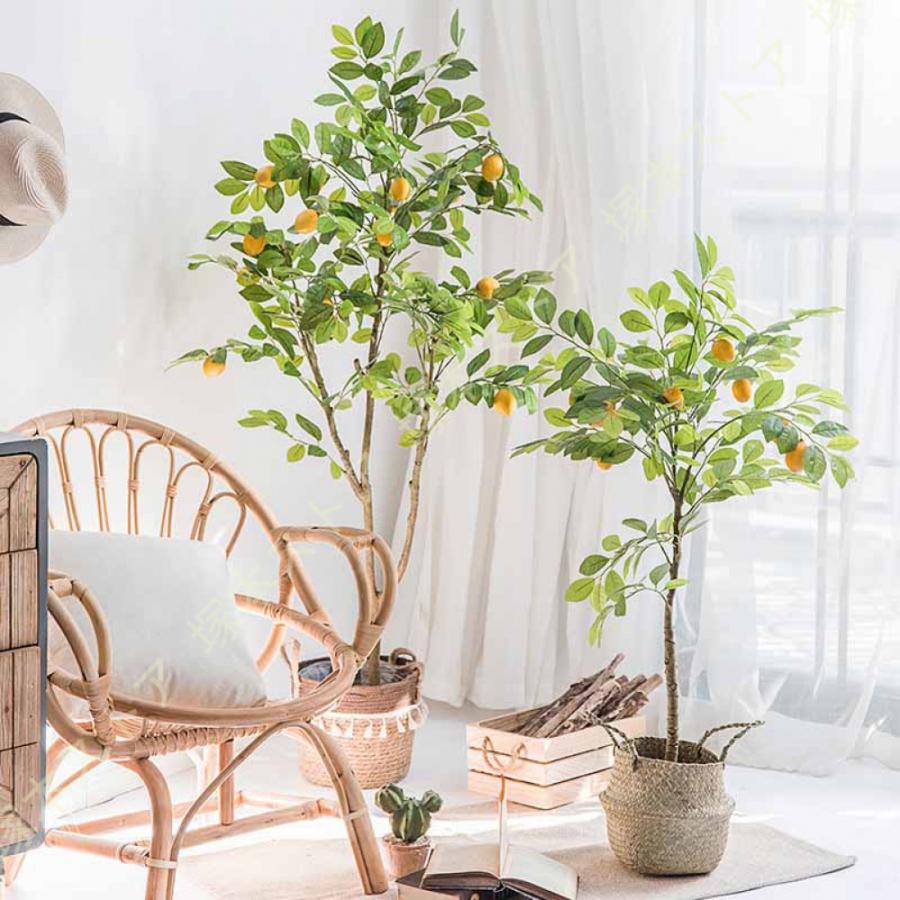 レモン 人工観葉植物 大型 かわいい 盆栽植物 インテリア 室内 屋外 オフィス 在宅 フェイク植物 フェイクグリーン 人工観葉植物 水やり不要 枯れない_7