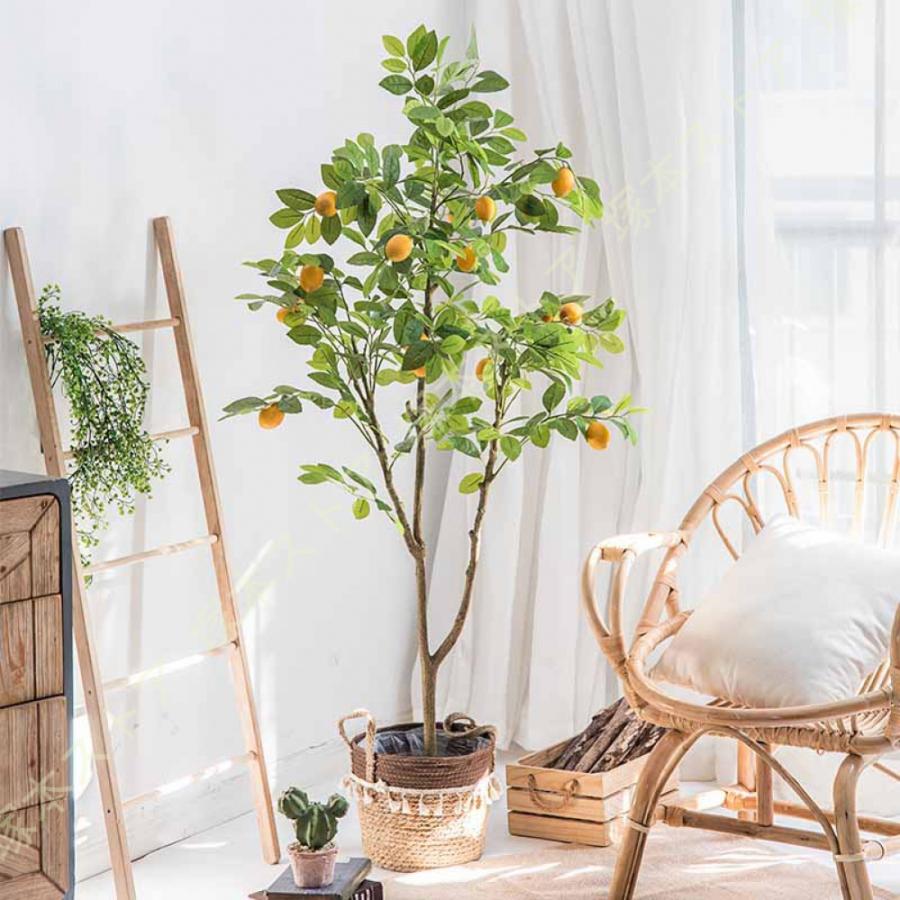 レモン 人工観葉植物 大型 かわいい 盆栽植物 インテリア 室内 屋外 オフィス 在宅 フェイク植物 フェイクグリーン 人工観葉植物 水やり不要 枯れない_9