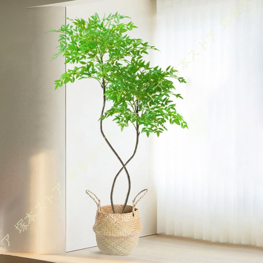 人工観葉植物 特大 人工観葉植物 大型 南天竹風 フェイクグリーン 室内装飾用 模様替えに