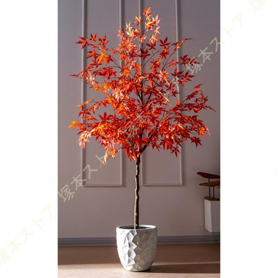 人工紅葉の木 2m 赤色 フェイクツリー 室内外装飾 人工観葉植物 大型 フェイクグリーン 楓の木 紅葉の木 人工植木