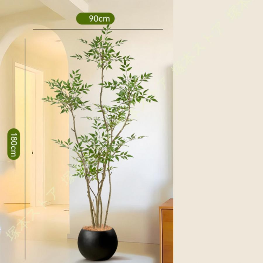 大型 人工観葉植物 鉢付き コーナーに最適 南天 ナンテン フェイク