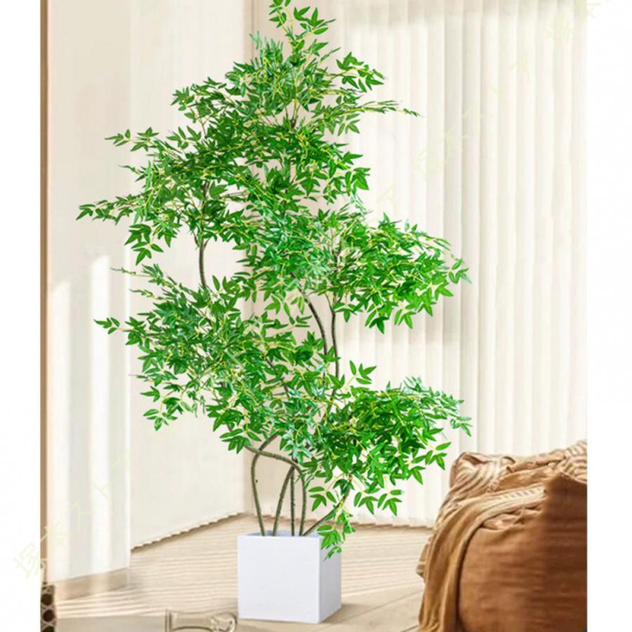 ナンテン フェイクグリーン 鉢植え おしゃれ インテリアグリーン 幸福