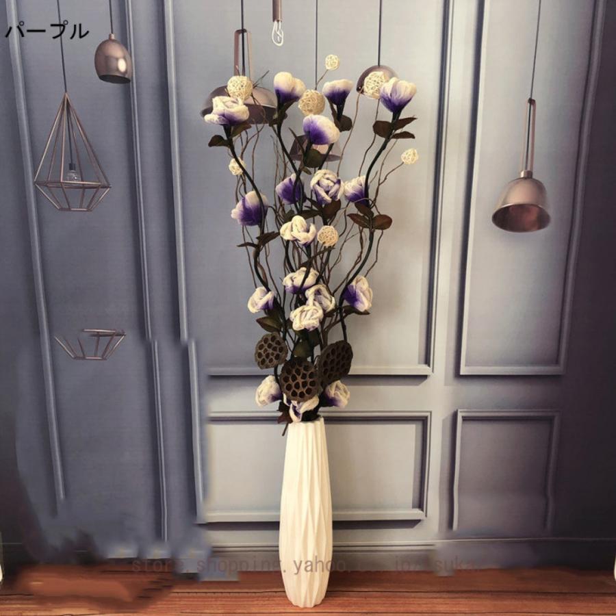 フェイクグリーン INS風 モダン 人工 観葉植物 大型 木 造花 おしゃれ 大きい インテリア 秋 かわいい オシャレ 風水 スリム 北欧 リアル 花瓶付き_7