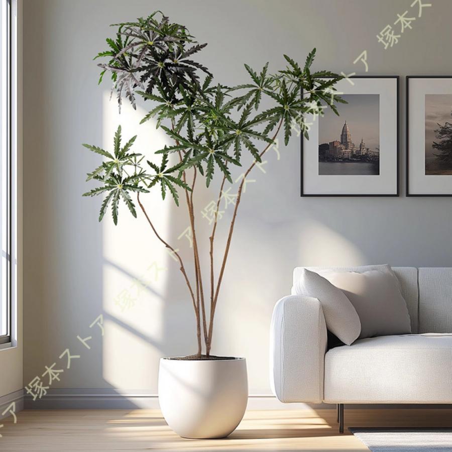 観葉植物 フェイクグリーン 大型 リアル フェイク インテリア 人工観葉植物 部屋飾り 造花 室内装飾用 簡単設置 手間いらず 鉢付き 玄関 リビング オフィス_2