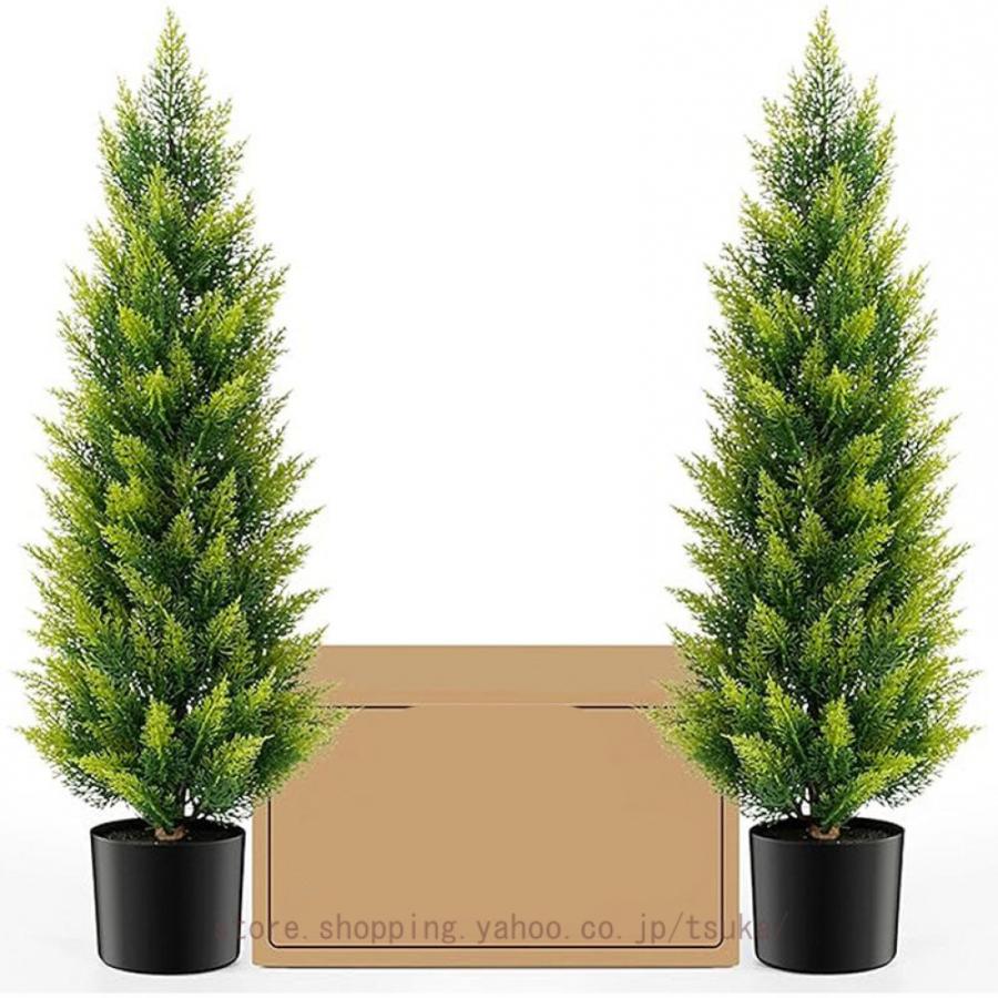 クリスマスツリー風人工植物アレンジメント ハンドクラフト クリスマスツリー 人工観葉植物 フェイクグリーン お手入れ不要 花粉